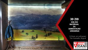 Elasticni plafoni Franstudio, Beograd, efekat 3D, štampa po želji kupca