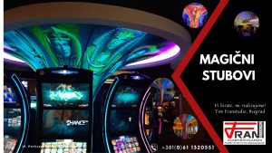 Elasticni plafoni Franstudio, Beograd, efekat 3D, štampa po želji kupca, magični stubovi