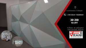 Elasticni plafoni Franstudio, Beograd, efekat 3D, štampa po želji kupca, logo firme