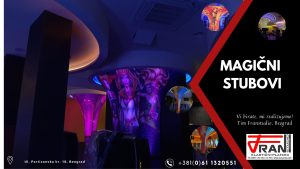 Elasticni plafoni Franstudio, Beograd, efekat 3D, štampa po želji kupca, magični stubovi