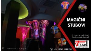 Elasticni plafoni Franstudio, Beograd, efekat 3D, štampa po želji kupca, magični stubovi