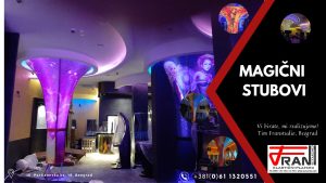 Elasticni plafoni Franstudio, Beograd, efekat 3D, štampa po želji kupca, magični stubovi