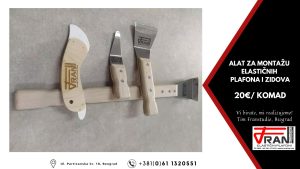 Elasticni plafoni Franstudio, Beograd, alat za ugradnju elastičnih plafona